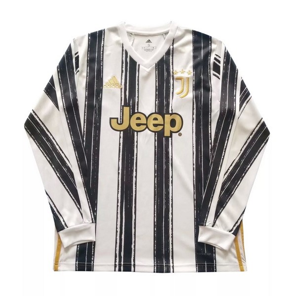 Tailandia Camiseta Juventus Primera Equipación ML 2020-2021 Blanco Negro